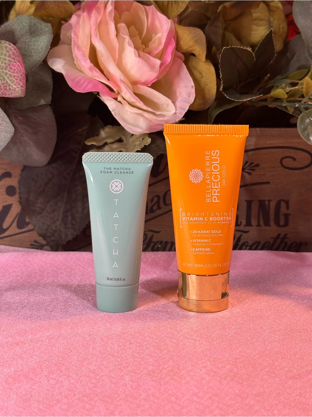 Tatcha Matcha Foam Cleanser & Bellapierre Brightening Vitamin C Booster Duo